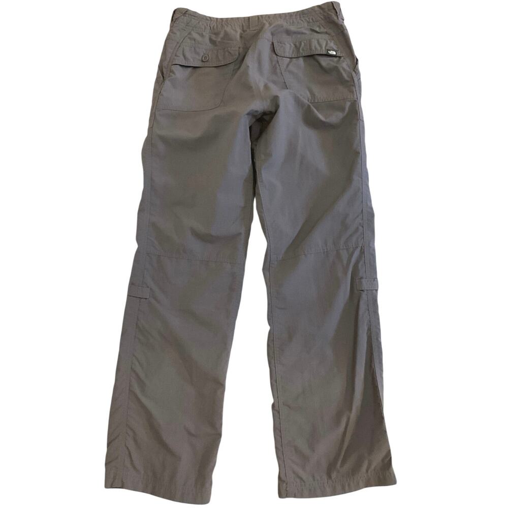 The North Face Womens 6 Taupe Gray Nylon Hiking Utility Pants Roll Tab Outdoor - Picture 3 of 10